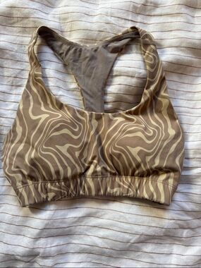OUTDOOR VOICES yellow swirl bra